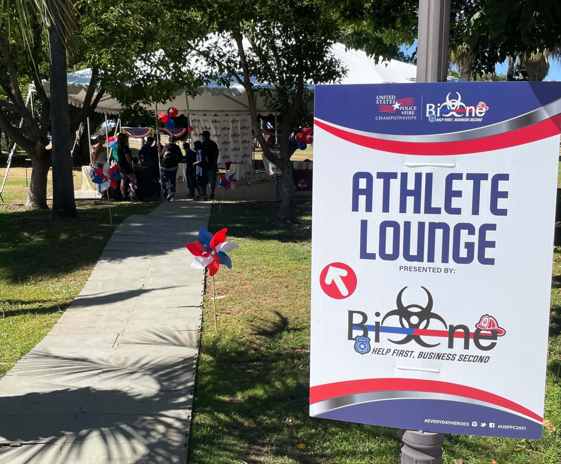 Bio-One Booth and Athlete Lounge at the United States Police and Fire Championships Bio-One Booth and Athlete Lounge at the United States Police and Fire Championships